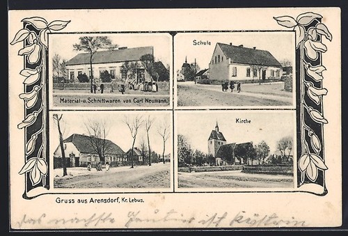 Arensdorf lebus materiali - ak, arensdorf/lebus,